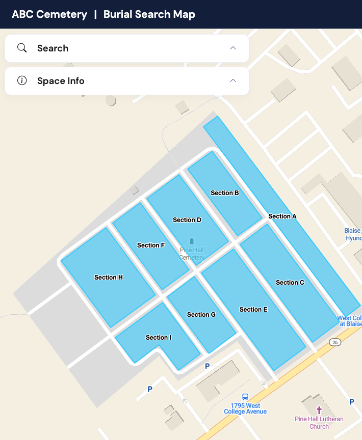 public cemetery access portal